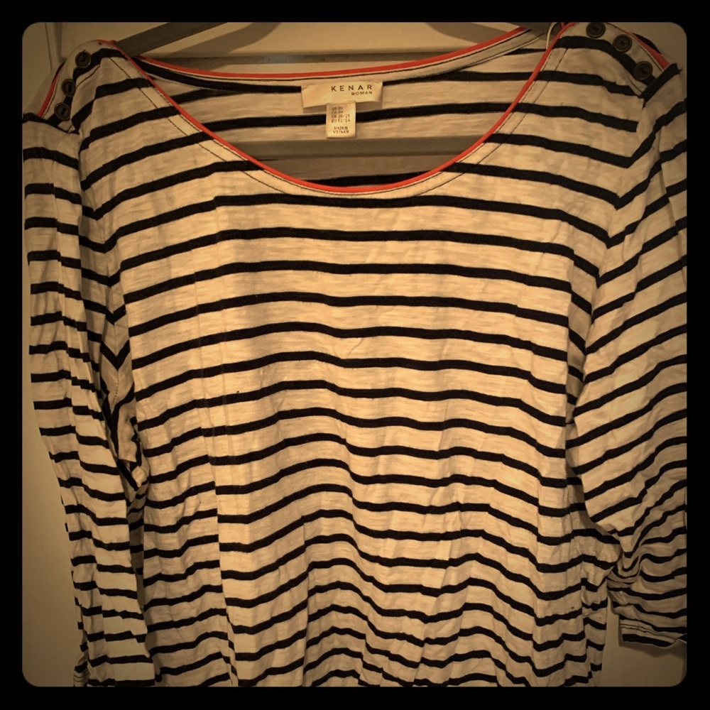 Striped boatneck shirt